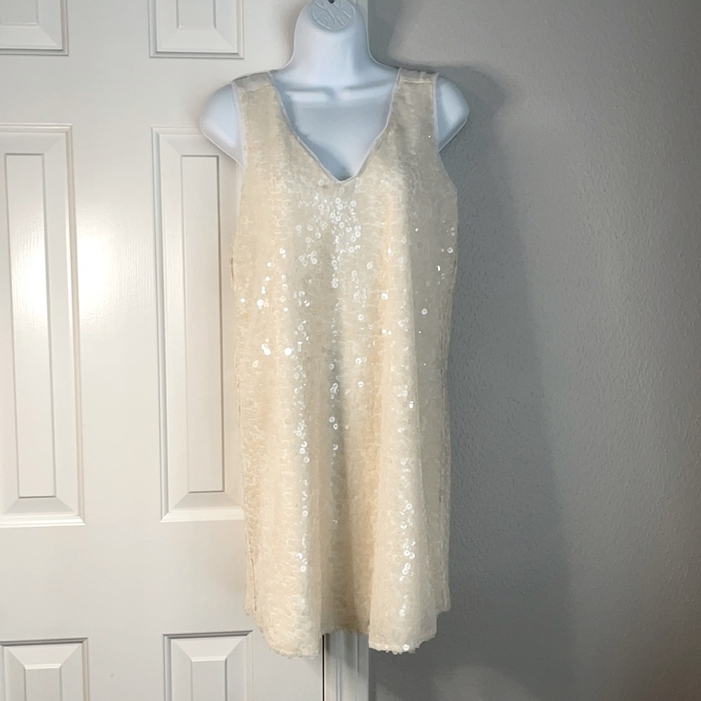 NWT - BCBGENERATION - Cream Sequin Short Dress